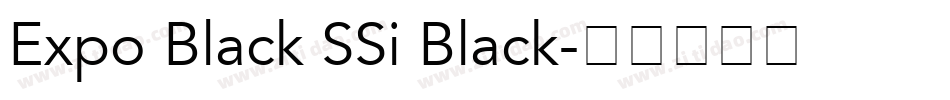 Expo Black SSi Black字体转换